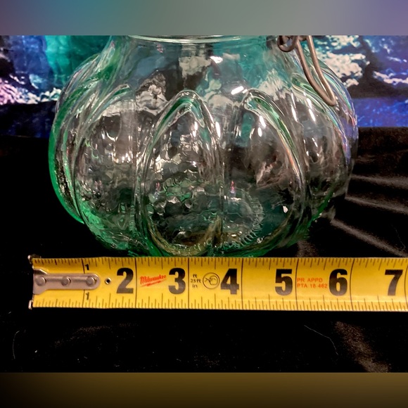 Vintage Green Italian Lidded Hermetic Apothecary Jar With Clamp Closure Italy - Picture 9 of 11